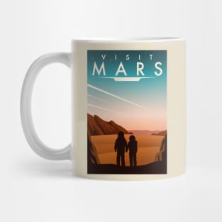 Visit Mars | Futuristic Tourism Poster Mug